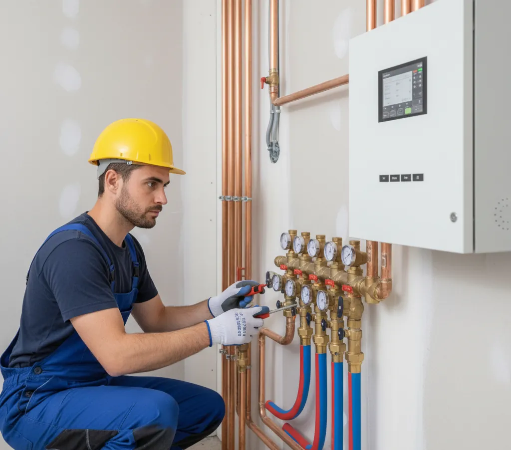 Sole-Wasser-Wärmepumpe mit Erdsonde